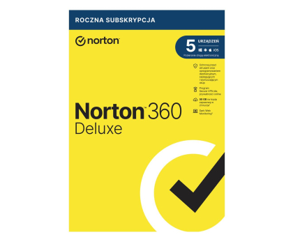 Program antywirusowy NortonLifeLock 360 Deluxe 5st. (24m.) ESD